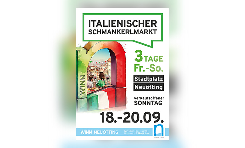 Beitragsbild zum Italienischen Schmankerlmarkt.